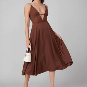 Plunging neck slip dress
